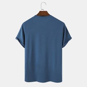 Camiseta de Cuello Redondo para Hombre, Corte Holgado, de Alta Calidad, 120g, Poliéster y Algodón, Secado Rápido, Transpirable, Informal, Venta al Por Mayor - Product Image 2