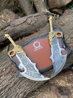 God of War Klingen des Chaos Metall GOW Cosplay Requisite Mittelalter God of War Schwert Zwillingsklingen Kratos Metall Cosplay für Halloween