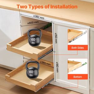 Organizzatore Estraibile per Armadio 17" x 21" con Base in Legno Resistente e Ripiano Scorrevole a Chiusura Morbida per Camera da Letto - Product Image 3