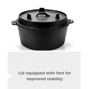 Premium Kitchen Dutch Oven Featuring Cast Iron Core Durable Enameled Surface Tight Fitting Lid Comfortable - Product Image 2