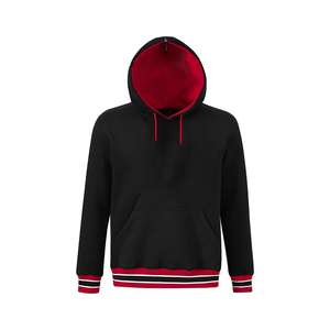 เสื้อฮู้ดดี้ DST สีดำลายเส้นแบบกำหนดเอง พร้อมโลโก้ตัวอักษรกรีกปักลาย สำหรับผู้หญิง ผลิตจากผ้าฝ้ายฟลีซ ขายส่งจากโรงงาน ปี 2026 - Product Image 1