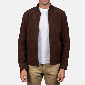 2026 New Arrival Fully Customized Solid ODM Genuine Cowhide Buffalo Men <b>Winter</b> Leather <b>Jacket</b> Stand Collar Made Sialkot Pakistan - Product Image 3