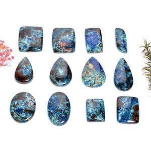 Pierre précieuse naturelle d'azurite de qualité supérieure pour la fabrication de bijoux (bague, pendentif, bracelet) par Bhuvah Gemstone - Product Image 2