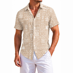 Camisa Hawaiana Aloha Personalizada para Hombre, de Manga Corta, Tejida, Antiarrugas, Sublimada, con Botones, Ropa Casual de Playa y Resort para Verano - Product Image 3