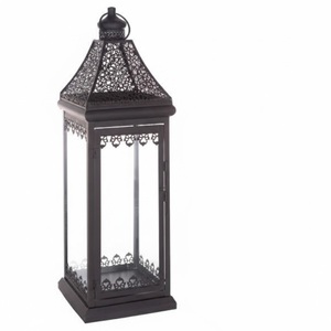 Lanterne marocaine vintage blanche en métal vieilli pour la vente en gros, idéale pour les centres de table de mariage, la décoration de la maison, du patio et des fêtes. - Product Image 2