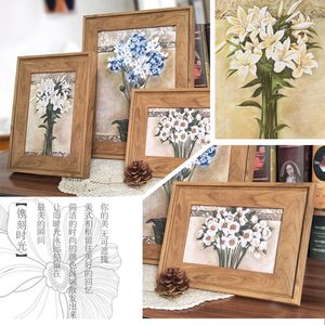 Picture Frame HUIXIANG Vintage Portrait Photo Frames Retro Landscape & Horizontal <b>Poster</b> Frame Standing or Wall - Product Image 4