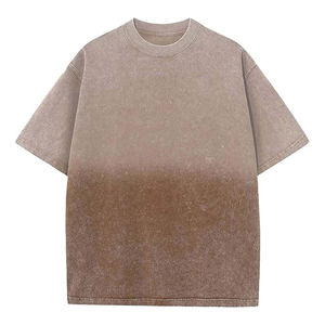 Heavy <b>Weight</b> Tee Acid Washed Plain Cotton T Shirt <b>Blank</b> Street Wear Washed T-Shirt Custom Logo Acid Wash T-Shirts - Product Image 1