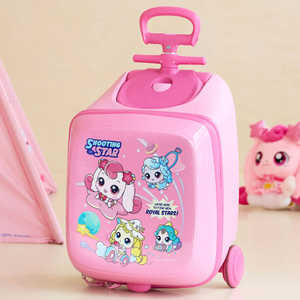 Teenieping Kids Wing <b>Ride</b>-<b>On</b> Suit Case Shooting Star Design for Children's Travel <b>Luggage</b> - Product Image 1