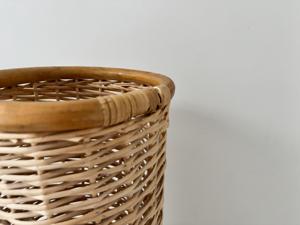 Vtg <b>Tall</b> Bamboo <b>Storage</b> Basket Decorative Rattan Wood Umbrella Holder Stand Natural Woven Home <b>Storage</b> Wholesale Supplier - Product Image 6