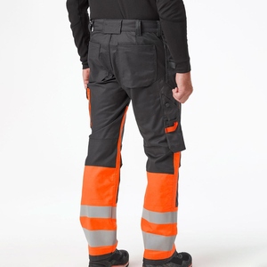 Pantalon de travail haute visibilité pour hommes, bande réfléchissante, bleu, polyester, pantalon de sécurité - Product Image 5
