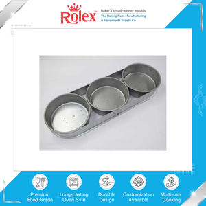 Meilleures Plaques de Cuisson Rondes de 0,5 kg pour Usage Industriel et Commercial, Résistantes au Four et Lavables, Lot de 3 en Vente - Product Image 2