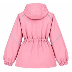 Chaqueta Impermeable con Capucha Rosa para Mujer de la Hermandad Gamma Phi Delta, Cortavientos con Cierre Completo, Cintura Ajustable con Cordón, Chaqueta Anorak para Exteriores - Product Image 5