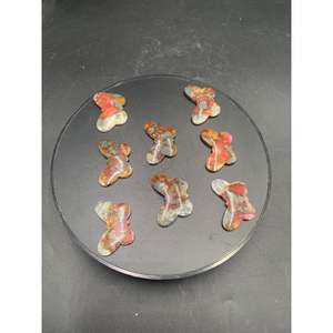 พลอยมอสอาเกตสีแดงธรรมชาติทรงผีเสื้อขนาด 30x40x4 มม. ขัดเงาสำหรับทำเครื่องประดับ - Product Image 4