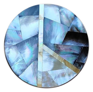Royal Design MOP <b>Coaster</b> With Holder Modern Round Mother Of Pearl <b>Coaster</b> <b>Set</b> At Low Price - Product Image 4