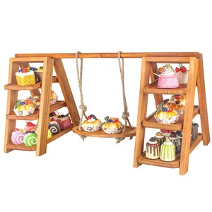 Handcrafted <b>Rustic</b> Acacia <b>Wood</b> Cake Stand - Wholesale from India - Product Image 4