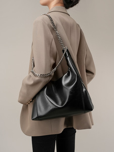 Bolso de Mano de Lujo para Mujer, Cadena, Cuero Genuino, Estilo Minimalista, Venta al Por Mayor - Product Image 4