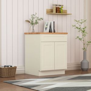 Blanco antiguo 27 \ "W X 24 \" D X 34,5 \ "H Gabinete bajo de cocina de madera contrachapada Listo para ensamblar gabinetes de cocina - Product Image 1