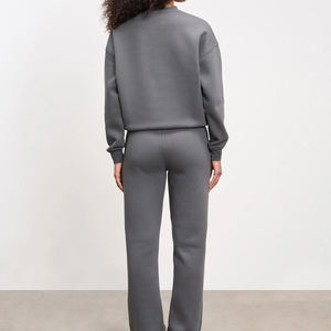 Pull long vintage pour femme en molleton écologique, col rond, imprimé logo sur le devant, anti-boulochage, respirant, tendance, grandes tailles, hiver - Product Image 2