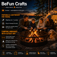 Anneau de foyer portable de 36 pouces avec insert en acier pour foyer extérieur, idéal pour le camping, la terrasse et le jardin - Fabrication OEM
