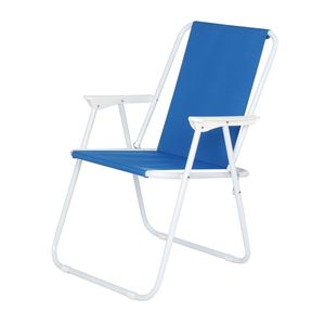 Sedia da spiaggia in ferro Oxford blu per uso esterno - Product Image 6
