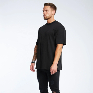 Camiseta Casual de Alta Calidad para Hombre, Talla Grande, Venta al por Mayor, 95% Algodón, 5% Elastano, 180g, Dobladillo Curvo, Transpirable, Jersey Liso - Product Image 4
