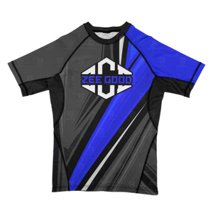 MMA Rash Guard <b>Surf</b> Shirt BJJ Rash Guard Men's Short Sleeve UPF50 Breathable Quick Dry Anti-Bacterial Swimming - Product Image 1