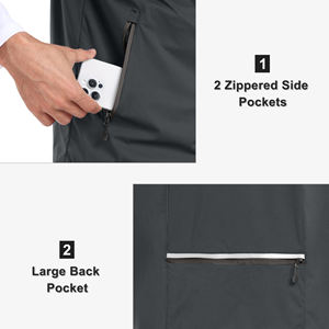 Chaqueta Deportiva de Béisbol de Manga Corta, Ligera, Resistente al Viento, para Práctica de Bateo, con Cierre, para Hombre - Product Image 4