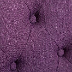 Set di 2 sedie da pranzo Parsons in legno massello trapuntato viola - Collezione Elegante Habit - Product Image 4