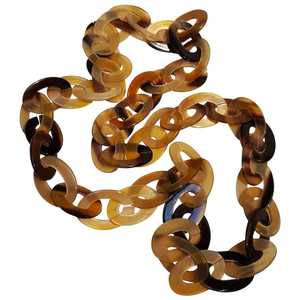 Collier en corne naturelle, bijoux en corne de buffle pour femmes, collier en corne de buffle tendance, best-seller, couleur ambre miel - Product Image 5