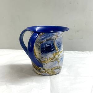 ถ้วยล้างมือแบบจูไดก้า พร้อมหูจับสองข้าง ทำจากสแตนเลส สำหรับพิธีกรรมก่อนและหลังการรับประทานอาหาร ภาชนะสำหรับชาวชาวยิว - Product Image 3