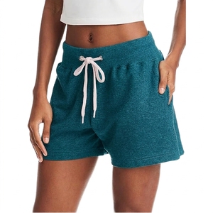 Wholesale Custom Logo Hot <b>Shorts</b> for <b>Women</b> High <b>Waist</b> Quick Dry Breathable Cotton Fleece <b>Elastic</b> Gym Casual Sporty Sweat <b>Shorts</b> - Product Image 3