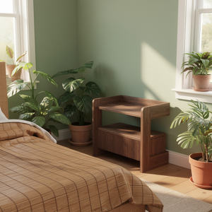 Mesa de Noche de Madera Maciza de Diseño Moderno y Alta Calidad para Dormitorio y Apartamento - Product Image 1