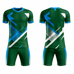 ชุดกีฬาฟุตบอลมืออาชีพ ดีไซน์ใหม่ เสื้อและกางเกงขาสั้นสำหรับฝึกซ้อม คุณภาพสูง ออกแบบขนาดได้ตามต้องการ - Product Image 5