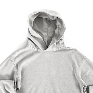 Sweat à capuche oversize coupe carrée en molleton bouclette, style streetwear, avec logo personnalisé, épaules tombantes, effet vintage délavé - Product Image 3