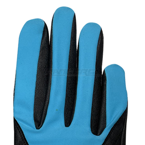 Gants d'équitation en cuir pour compétition, design à doigts complets avec couleur contrastée, sangle personnalisable avec logo, compatibles écran tactile - Product Image 5
