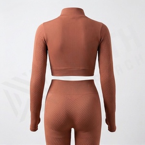 Conjunto de Yoga para Mujer, Personalizado, Nuevo, Premium, Venta en Línea, Ropa Deportiva sin Costuras para Damas, Ropa Deportiva para Gimnasio, Ropa de Entrenamiento, Ropa de Fitness - Product Image 2