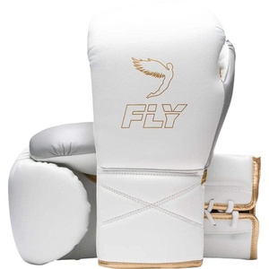 Gants de boxe blancs personnalisés de haute qualité à prix de gros RTS, 100% cuir professionnel, poignées Sanda, unisexe AS-BG-5083 - Product Image 1