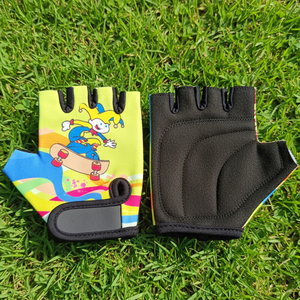 Guantes de Ciclismo de Medio Dedo para Niños, para Scooter, Minimoto y Bicicleta de Equilibrio, para Uso en la Playa, Regalo de Cumpleaños, con Correa Ajustable para la Muñeca - Product Image 1