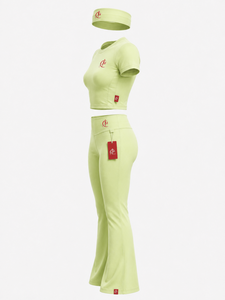 Conjunto de 3 Piezas para Mujer, Verano, con Top, Leggings y Diadema, Tela Suave y Elástica, Secado Rápido y Transpirable, para Gimnasio, Yoga, Correr, Uso Diario - Product Image 6