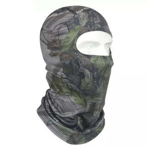 Masque de ski en polyester noir personnalisé avec logo, masque facial intégral en tricot à un trou, vêtements de sport - Product Image 3