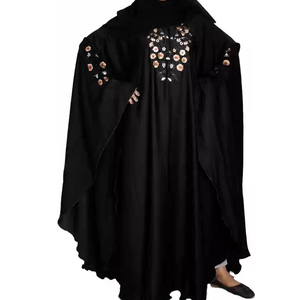 Green Color Polyethersulfone Dubai Saudi Arab Kaftan Abaya Islamic Oversized Long Sleeve Muslim Dress Breathable Vintage High - Product Image 3