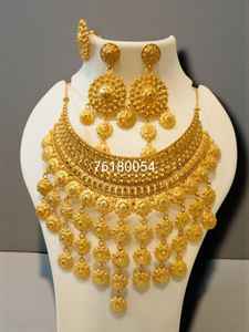 AWAIS HOUSE Vintage Custom Brass Gold Plated Infinity Hip Hop Diamond Luxury Women's Wedding Party <b>Necklace</b> Bracelet Set Setting - Product Image 2