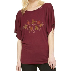 T-shirts à manches courtes pour femmes, en coton 100%, respirants, décontractés, avec strass personnalisés OEM de haute qualité - Product Image 1