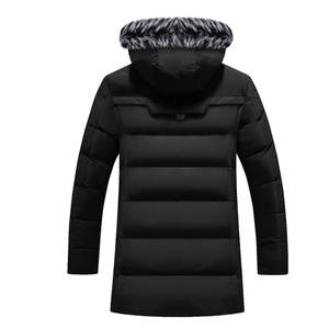 Chaqueta Acolchada con Capucha para Hombre, Color Verde Oscuro, Forro de Piel, Resistente al Viento, Estilo Casual, para Invierno, Corte Regular, Material de Poliéster - Product Image 3
