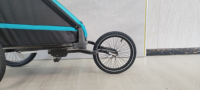 Remorque de vélo pour chien et poussette pour animaux de compagnie 3 en 1 en alliage d'aluminium KS-6200 avec suspension indépendante, design léger, roues pivotantes EVA de 8 pouces