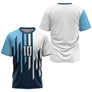 Camisetas Deportivas para Hombre, Ajustadas, de Secado Rápido, Transpirables, que Absorben la Humedad, para Gimnasio, Tenis, Bádminton, con Estampado, Tejido de Punto, Venta al Por Mayor - Product Image 2