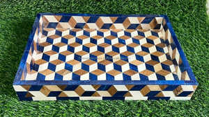 Plateaux de service populaires en bois et en résine incrustés pour la maison, l'hôtel, le bar et le restaurant à des prix économiques - Product Image 6