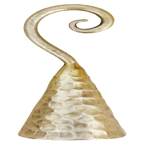 Éteignoir à bougie en spirale forgé à la main, style cloche médiévale, martelé par un forgeron, cadeau pour les amateurs de bougies - Laiton antique classique - Product Image 4