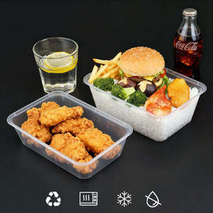 Conteneur alimentaire jetable rectangulaire en PP, couleurs personnalisables, échantillon disponible, OEM/ODM, pour grossistes et approvisionnement d'entreprise - Product Image 1
