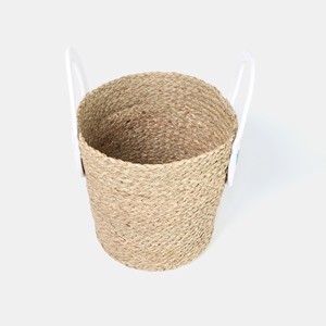 Sustainable Handmade Water Hyacinth Kids <b>Storage</b> Basket Bunny Ear Woven Toy Organizer Nursery Basket Handmade Wholesale Bulk - Product Image 3